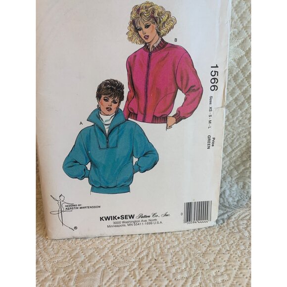 Kwik Sew Misses Jacket Sewing Pattern sz XS-L 1566 - uncut - Picture 3 of 5